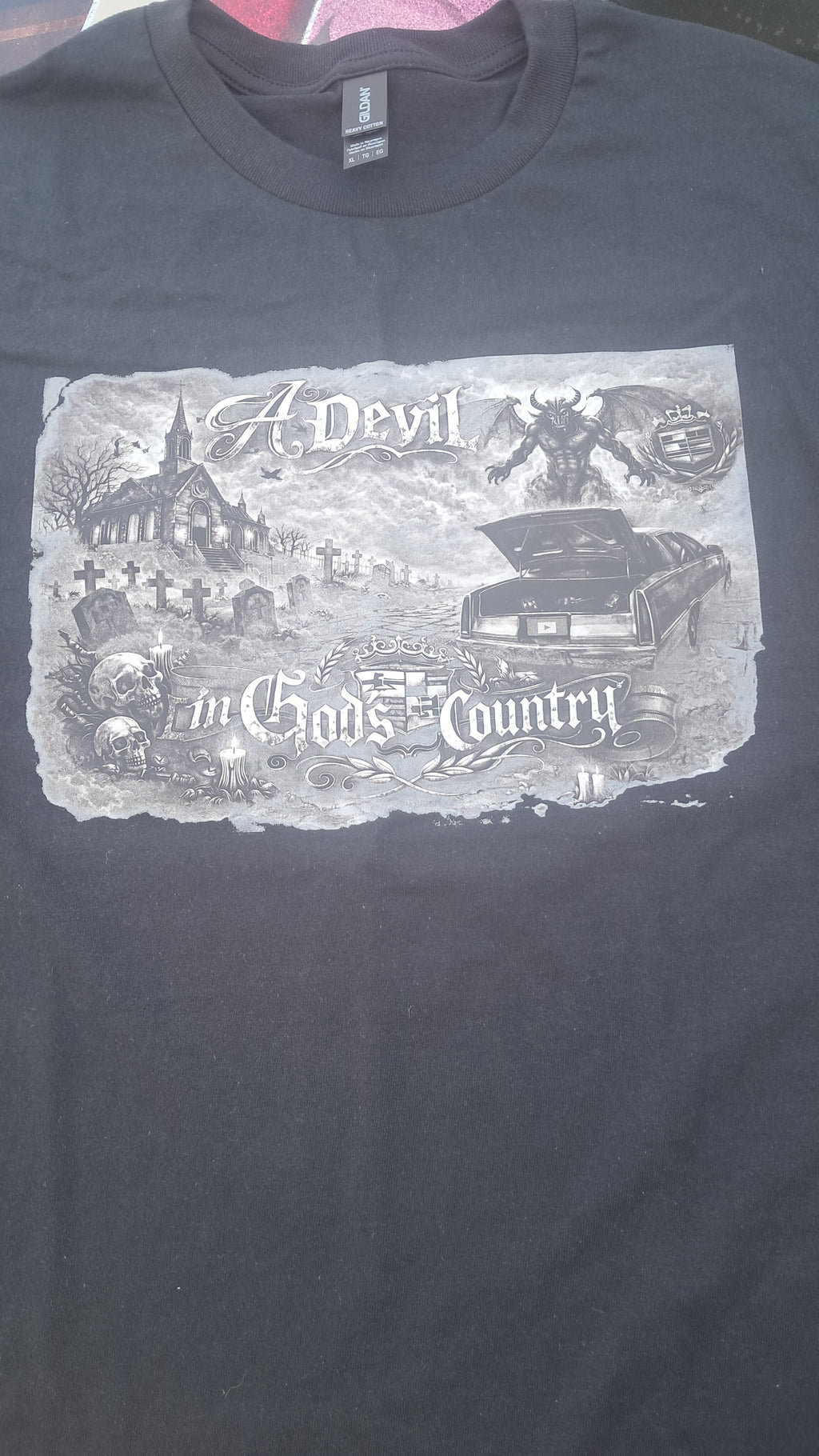 "A Devil In God's Country" Tee Shirts (FRONT PRINT)