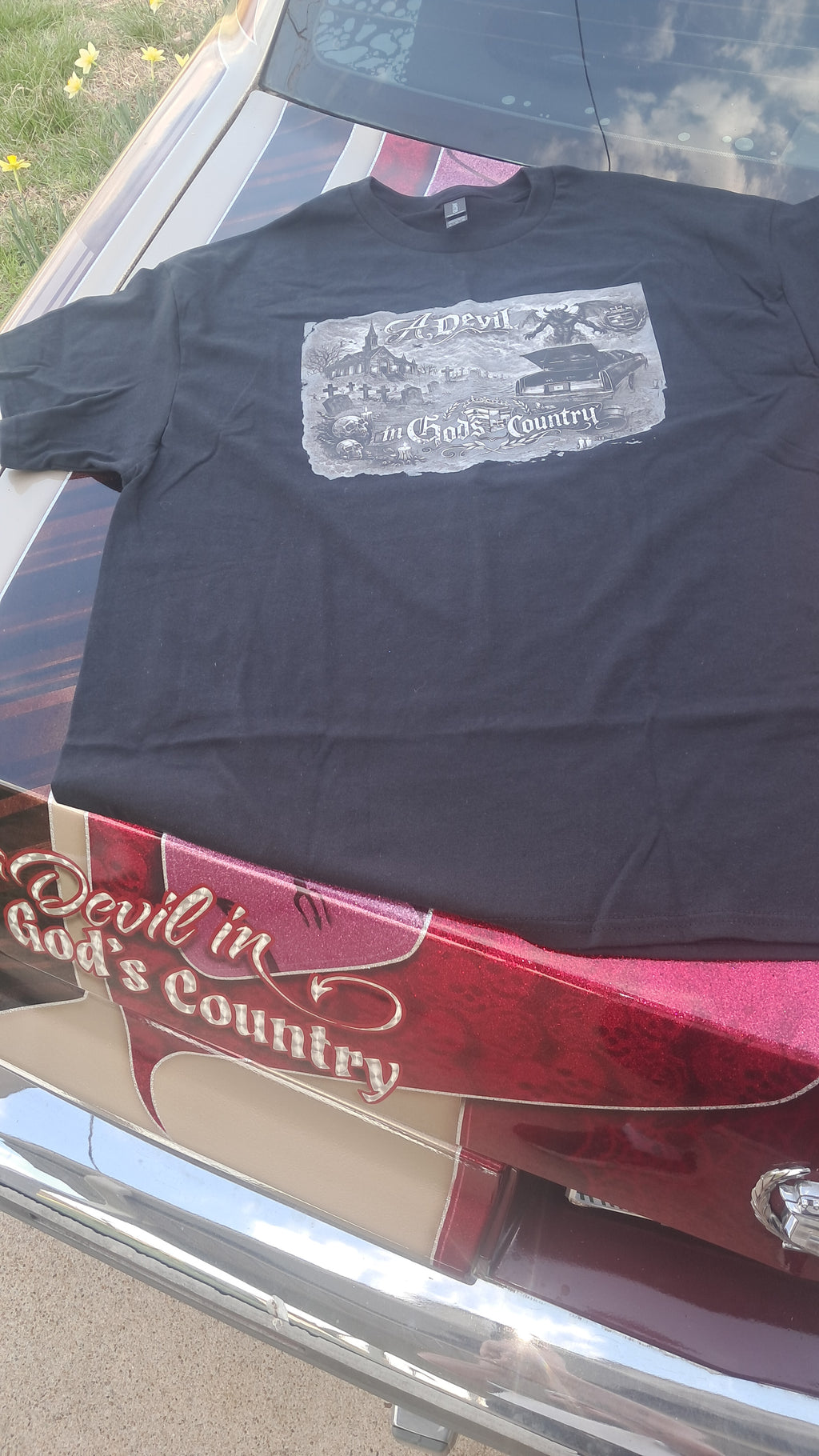 "A Devil In God's Country" Tee Shirts (FRONT PRINT)